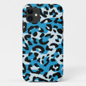 Animal Blue Leopard Pattern iPhone5 Hoesje (Achterkant)
