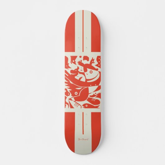 Animal Boerderij Skateboard Rood (Voorkant)