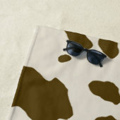 Animal Brown Koe Spots Faux Skin Strandlaken (In situ)