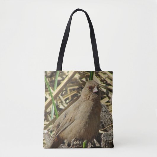 Animal Brown Towee Bird Foto Natuur Tote Bag (Voorkant)