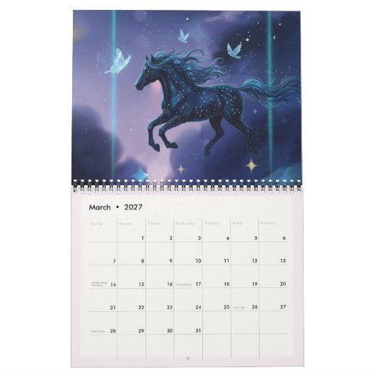 Animal Calendar 2026 Fantasy Animal Galaxy Night Kalender (Mar 2027)