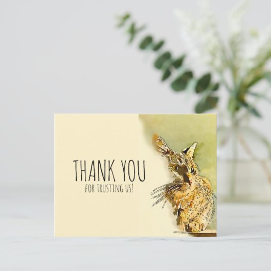 Animal Care Business - Hartelijk dank voor uw Wate Briefkaart (Staand voorkant)