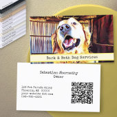 Animal Care Custom Foto Golden Retriever QR Code Visitekaartje