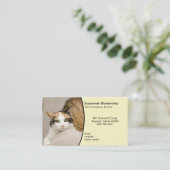 Animal Care Custom Foto Pastel Geel Achtergrond Visitekaartje (Staand voorkant)