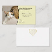 Animal Care Custom Foto Pastel Geel Achtergrond Visitekaartje (Voorkant / Achterkant)