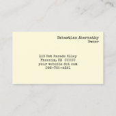 Animal Care Custom Photo Golden Retriever Visitekaartje (Achterkant)