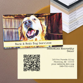 Animal Care Custom Vervangbare Hond Foto & QR Code Visitekaartje