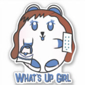 Animal Cartoon Teen Hamster Grappig Modern Laptop Sticker (Voorkant)