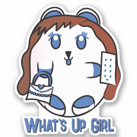 Animal Cartoon Teen Hamster Grappig Modern Laptop Sticker (Voorkant)