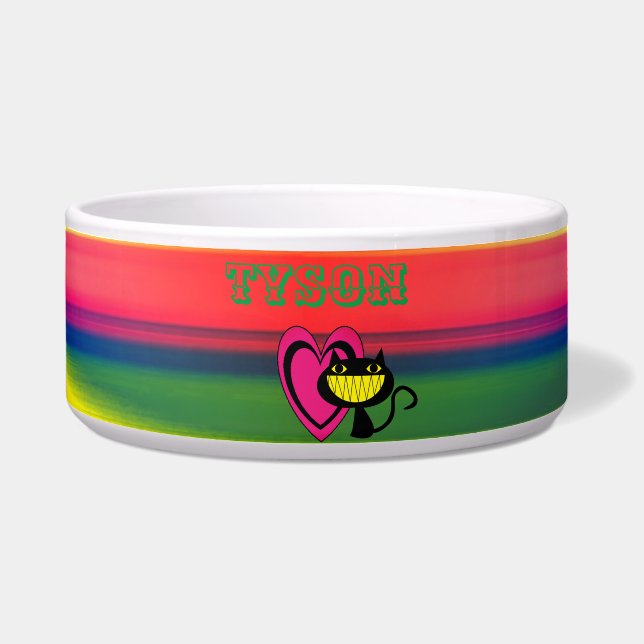 Animal Cat Kitten - Abstract gezelschapsdier Voerbakje (Voorkant)