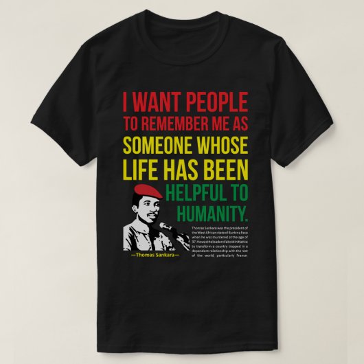 Animal Che Guevara Thomas van Sankara Africa Gift  T-shirt (Design voorkant)