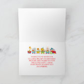 Animal Circus Train Kids Thank You Bedankkaart (Binnen)