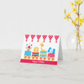 Animal Circus Treinkaartjes Kaart (Gele Bloem)