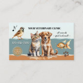 Animal Clinic Veterinary Appointment Visitekaartje Afsprakenkaartje (Voorkant)