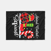 Animal Control Elf Squad Christmas Officer Matchin Fleece Deken (Voorkant (Horizontaal))