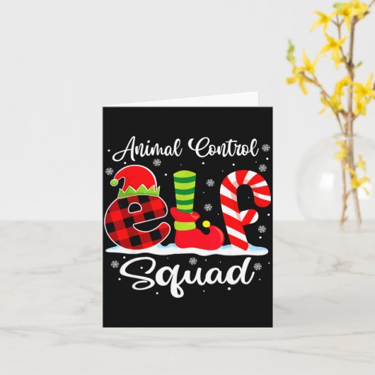 Animal Control Elf Squad Christmas Officer Matchin Kaart (Gele Bloem)