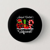 Animal Control Elf Squad Christmas Officer Matchin Ronde Button 5,7 Cm (Voorkant)