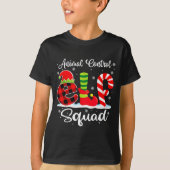 Animal Control Elf Squad Christmas Officer Matchin T-shirt (Voorkant)