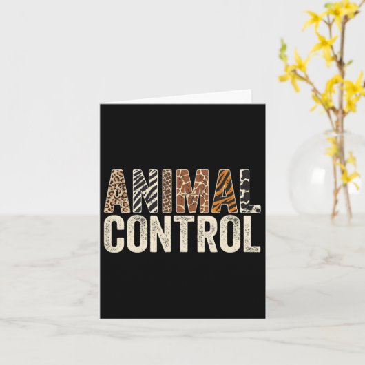 Animal Control Grappig Halloween Kostuum Zoo Party Kaart (Gele Bloem)