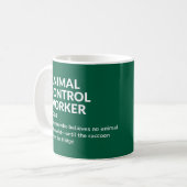 Animal Control Officer Cup - Grappige definitie Koffiemok (Voorkant links)