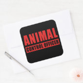 Animal Control Officer - Schattige Patrol Uniform  Vierkante Sticker (Envelop)