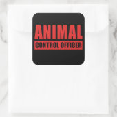 Animal Control Officer - Schattige Patrol Uniform  Vierkante Sticker (Tas)
