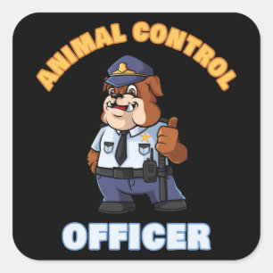 Animal Control Officer - Schattige Patrol Uniform  Vierkante Sticker