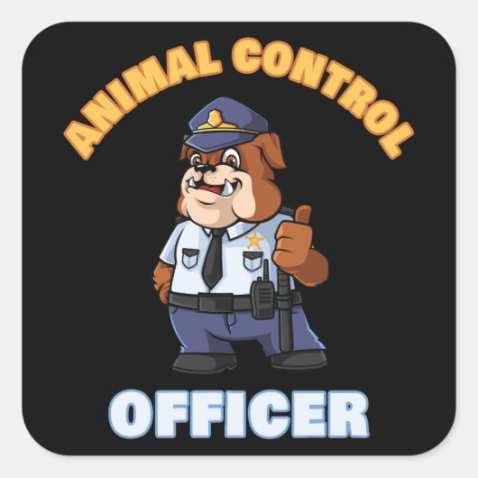 Animal Control Officer - Schattige Patrol Uniform  Vierkante Sticker (Voorkant)