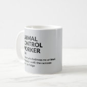 Animal Control Worker Witty Definition Mok (Voorkant links)