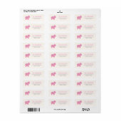 Animal Cookie Birthday Address Label - Magenta (Full Sheet)