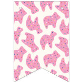Animal Cookie Birthday Bunting Banner - Magenta (Eerste vlag)