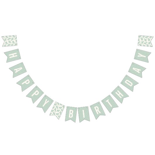Animal Cookie Birthday Bunting Banner - Mint (Alle)