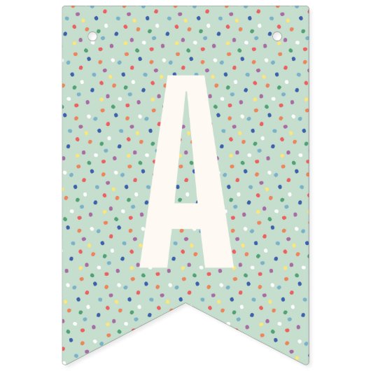 Animal Cookie Birthday Bunting Banner - Mint (Derde vlag)