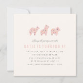 Animal Cookie Birthday Invitation - Bubblegum Kaart (Voorkant)