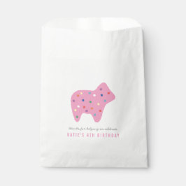 Animal Cookie Birthday Party Favor Bag - Magenta Bedankzakje