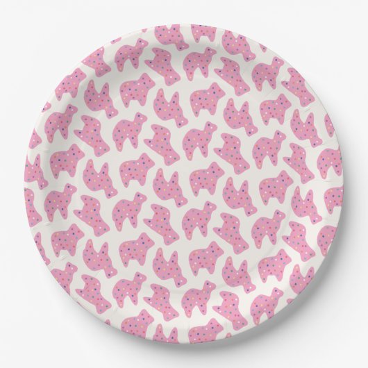 Animal Cookie Birthday Party Paper Bord - Magenta (Voorkant)