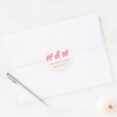 Animal Cookie Birthday Party Sticker - Magenta (Envelop)