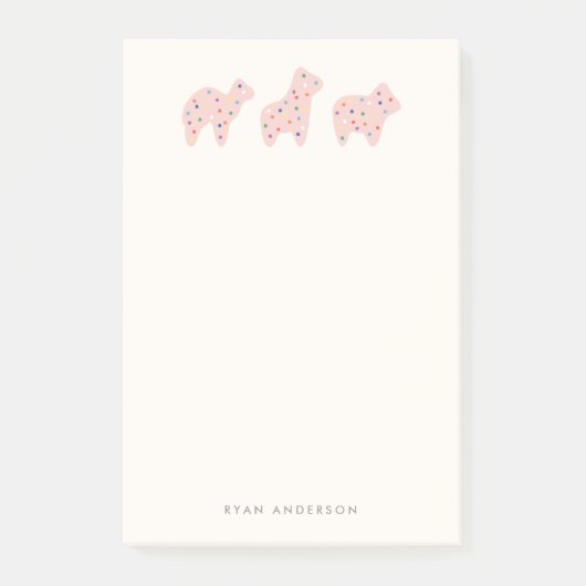 Animal Cookie Parade Kind Post-it - aardbei Post-it® Notes (Voorkant)