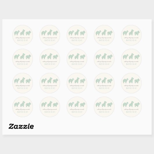 Animal Cookie Sticker - Mint (Vel)