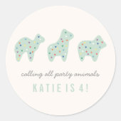 Animal Cookie Sticker - Mint (Voorkant)