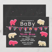 Animal Cookies Baby shower Sprinkle Invitations Kaart (Voorkant / Achterkant)