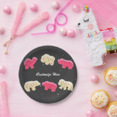 Animal Cookies Sprinkles 1e verjaardag Papieren Bordje (Feest)