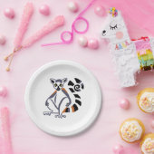 Animal Cool Ring-tailed LEMUR - Wildlife-Primate - Papieren Bordje (Feest)