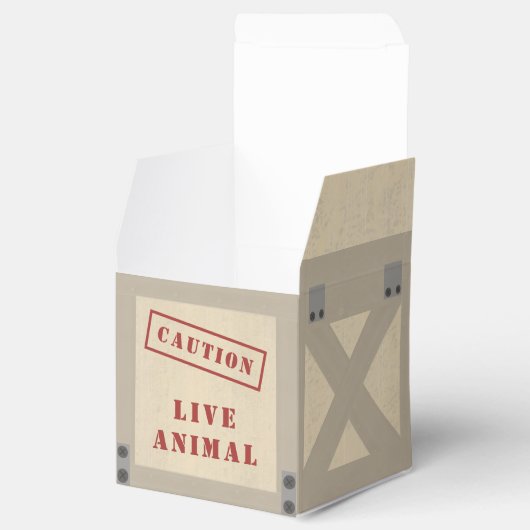 Animal Crate Zoo Oerwoud Safari Birthday Bedankdoosjes (Geopend)