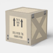 Animal Crate Zoo Oerwoud Safari Birthday Bedankdoosjes (Achterkant)