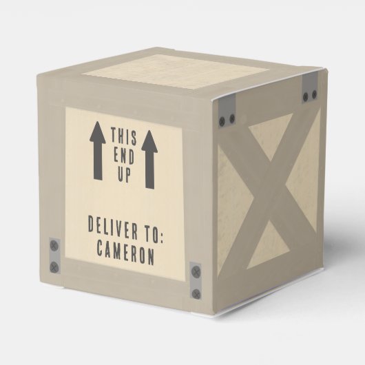 Animal Crate Zoo Oerwoud Safari Birthday Bedankdoosjes (Achterkant)