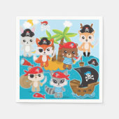 Animal Crew Party Pirate Napkins Servet (Voorkant)