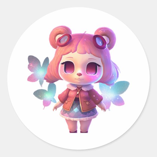 animal crossing judy : Cute Vinyl Sparkly sticker (Voorkant)