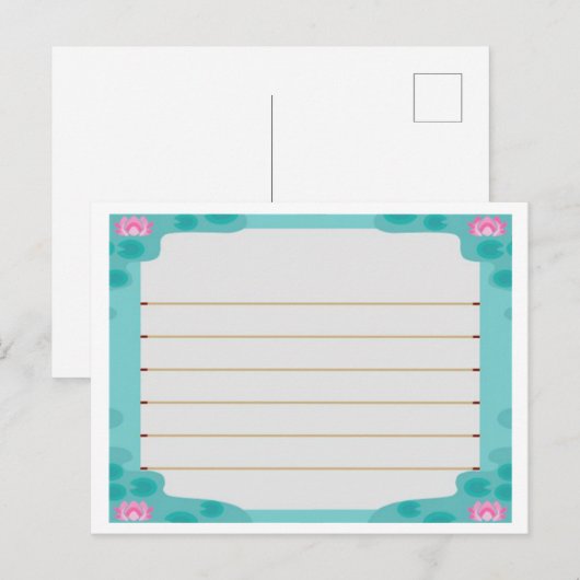 Animal Crossing New Leaf Lilly Pond Briefpapier Briefkaart (Voorkant / Achterkant)