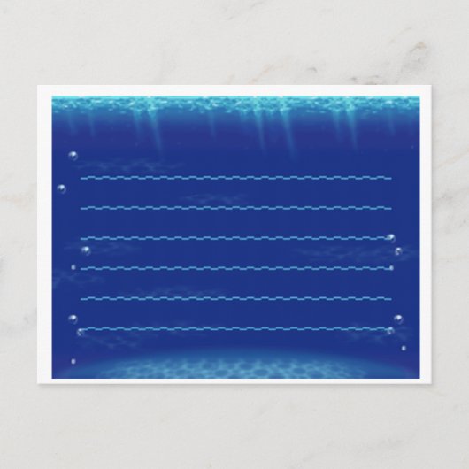 Animal Crossing New Leaf Onderwater Briefpapier Briefkaart (Voorkant)